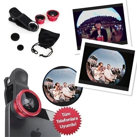 Balık Gözü Cep Telefonu Lensi (Tüm Modellere Uyumlu) - Resim 2