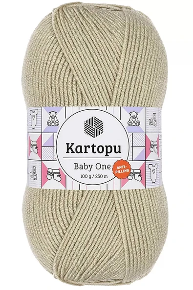 LitaeTrend 1 Adet Baby One Tüylenmeyen El Örgü İpi Yünü Bej K861 ürün görseli 1