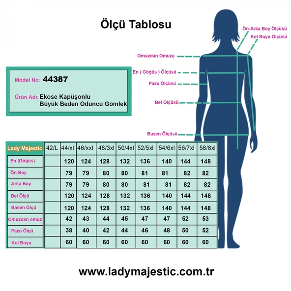 Ekose Kapüşonlu Fermuarlı Büyük Beden Spor Şık Hırka - 5