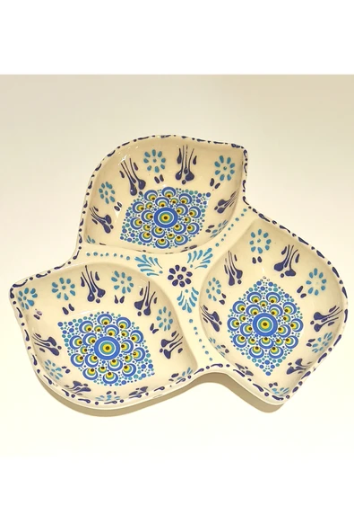 Monalisa Home Renkli Lüks Figürlü Gösterişli Kültürel El Yapımı Çerezlik Tabak ürün görseli 1