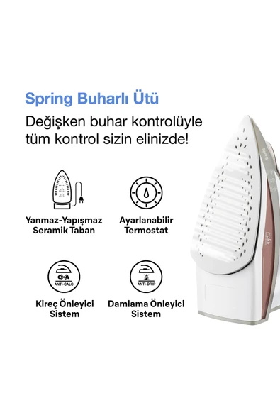 Fakir Spring Buharlı Ütü Gül Kurusu - 2