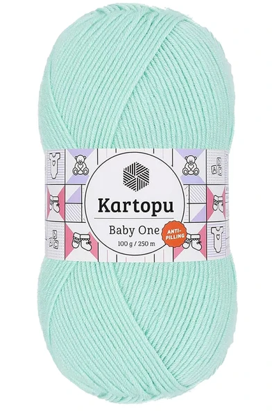 LitaeTrend 1 Adet Baby One Tüylenmeyen El Örgü İpi Yünü Açık Yeşil K507 ürün görseli