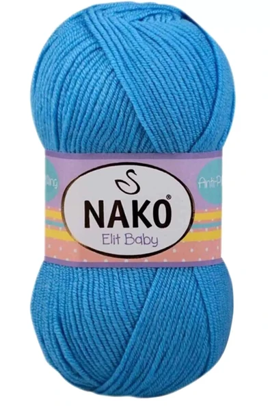 LitaeTrend 1 Adet Elite Baby El Örgü İpi Tüylenmeyen Bebek Yünü Alaska Mavisi 10119 ürün görseli 1