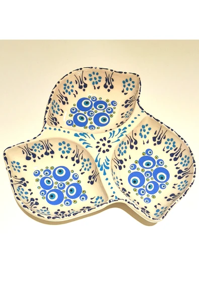 Monalisa Home Renkli Lüks Figürlü Gösterişli Kültürel El Yapımı Çerezlik Tabak ürün görseli 1