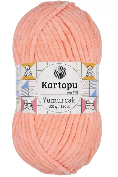 LitaeTrend 1 Adet Yumurcak Kadife El Örgü İpi Somon K218 ürün görseli 1