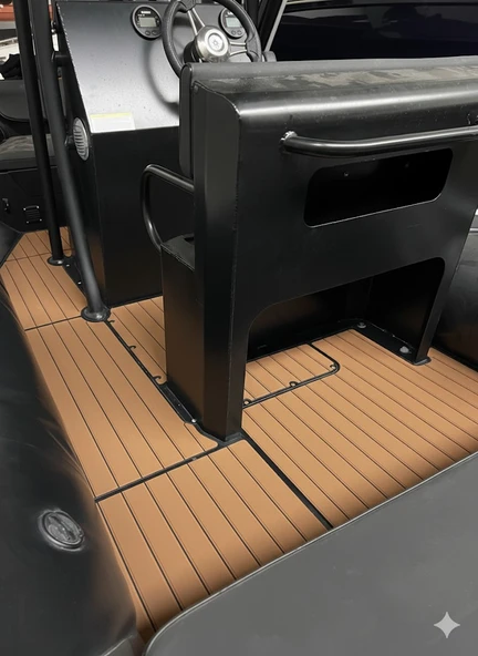 240 x 120 cm EVA Suni Teak (Tik) Deck 3M Bantlı Tekne, Yat, Havuz Kenarı ve Karavan için Zemin Kaplaması - Resim 7