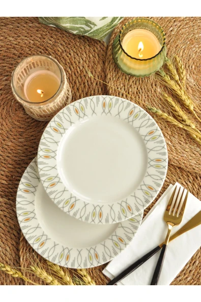 Sipahi Sümbül 2 li Porselen Pasta Tabağı 19 cm - Resim 2