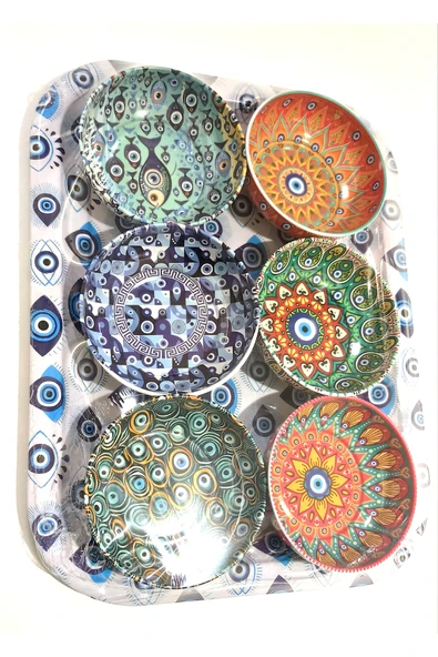 Monalisa Home Renkli Lüks  Figürlü Gösterişli Kültürel Çerezlik Takım ürün görseli 1