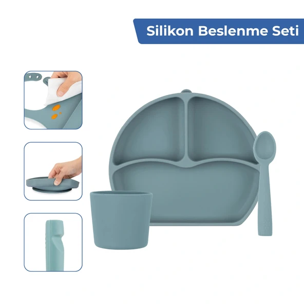 Babyjem Bebek Hediye Beslenme Seti Little Boy 5 Parça - Resim 2