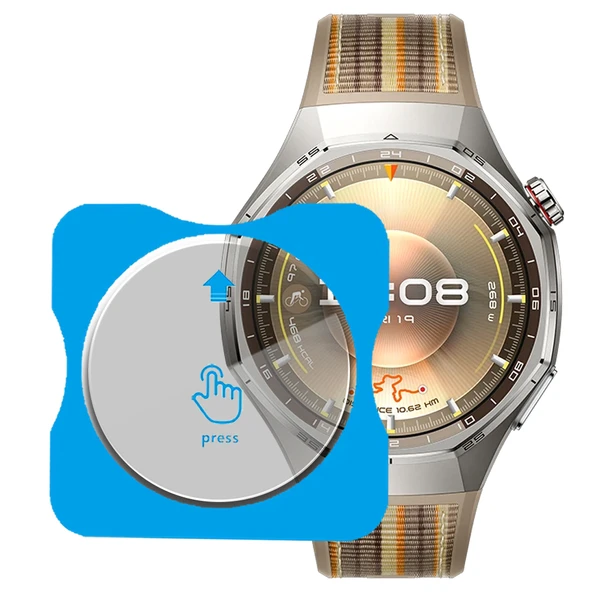 Huawei Watch GT6 Pro 46mm Uyumlu Kolay Takılabilir Takma Aparatlı Temperli Cam Ekran Koruyucu ürün görseli