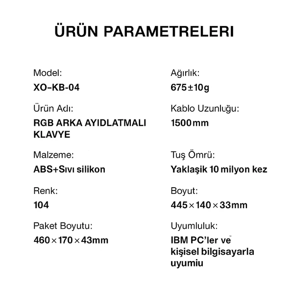 RGB Arkadan Aydınlatmalı Oyuncu Klavyesi Dayanıklı,Pro Gamer, Renkli Işıklandırma Yüksek Performans - 5