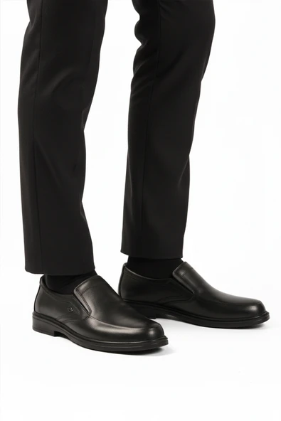 Aspor Siyah Hakiki Deri Erkek Casual Ayakkabı ürün görseli