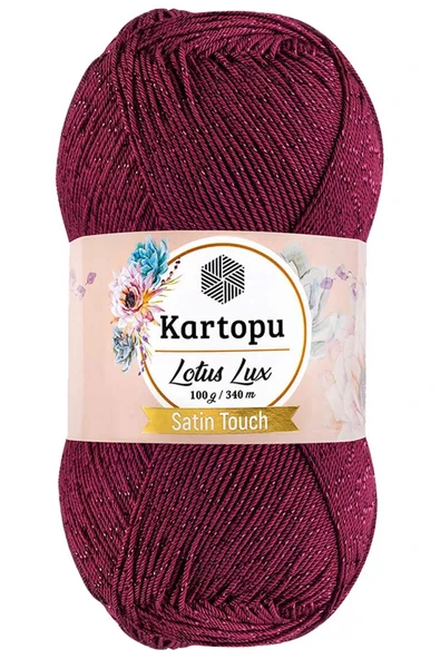 LitaeTrend 1 Adet Lotus Lux Bikini Büstiyer Bluz Simli Örgü İpi K747 Vişne ürün görseli 1