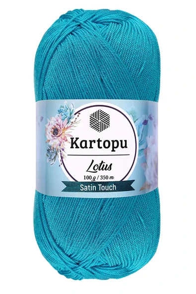 LitaeTrend 1 Adet Lotus Bikini Büstiyer Bluz Örgü İpi  K512 Turkuaz ürün görseli