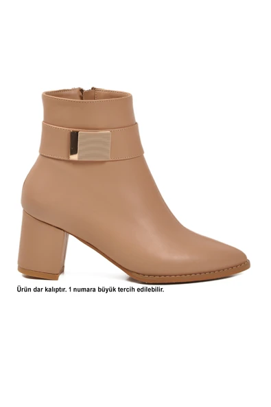 Aspor Nude Dar Kalıp Kadın Topuklu Bot - Resim 2