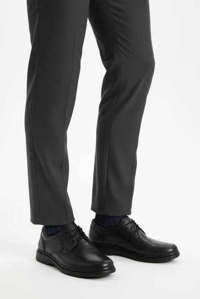 Aspor Siyah Hakiki Deri Erkek Casual Ayakkabı ürün görseli 1