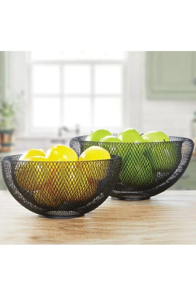 burenze Modern Tasarım Fiko Sunum Dekoratif Sebzelik Meyvelik Metal Sebze Ve Meyve Sepeti Sunumluk - 3