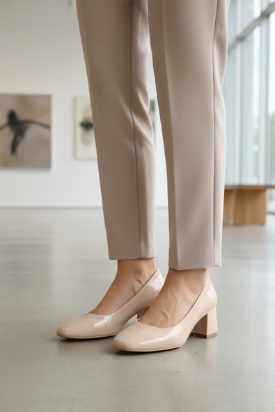 Aspor Bej Rugan Kadın Topuklu Ayakkabı - 3