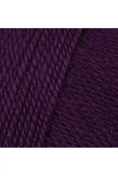 LitaeTrend 1 Adet Dora El Örgü İpi Yünü 100 gr 061 Mürdüm - Resim 2