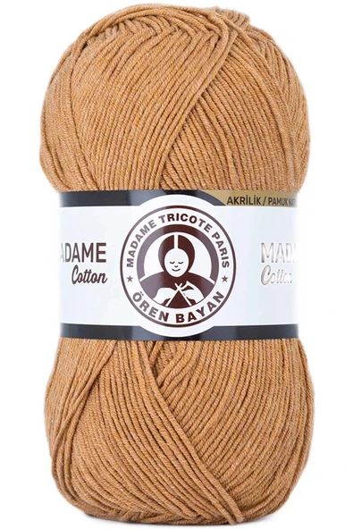 LitaeTrend 1 Adet Madame Cotton El Örgü İpi Yünü 100 gr 036 Hardal ürün görseli 1