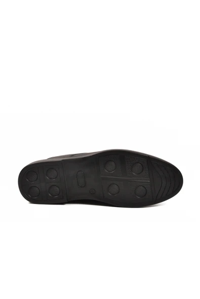 Aspor Siyah Hakiki Deri Erkek Casual Ayakkabı - Resim 5