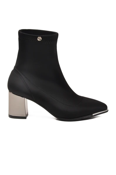 Pierre Cardin Siyah Streç Kadın Topuklu Bot - Resim 2