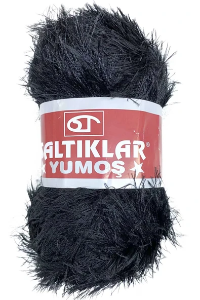 LitaeTrend 1 Adet Yumoş Sakallı El Örgü Ipi Yünü SİYAH ürün görseli 1