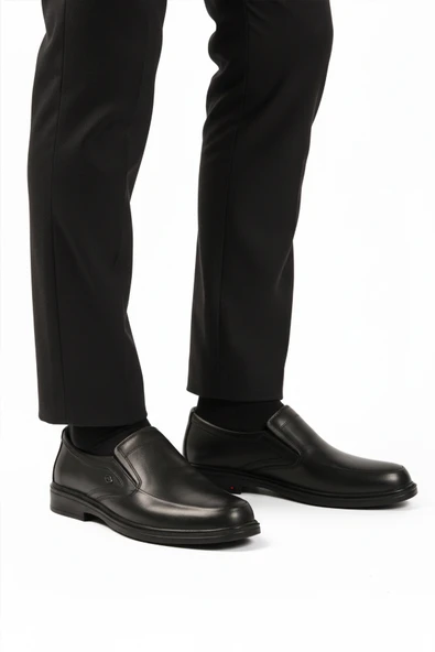 Aspor Siyah Hakiki Deri Erkek Casual Ayakkabı ürün görseli