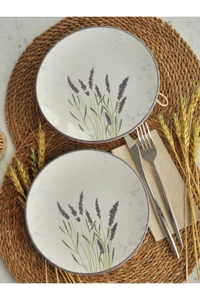 Sipahi başak 2 li Seramik Pasta Tabağı 19 Cm ürün görseli 1