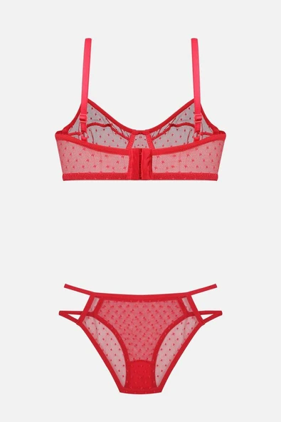 Koza Kadın Puanlı Tüllü Sütyen Takım - Resim 3