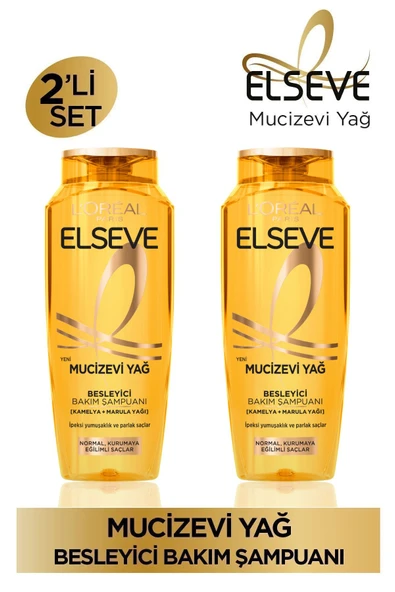 Elseve Mucizevi Yağ Besleyici Bakım Şampuanı 400 ml 2'li Set - 1