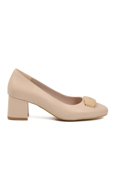 Aspor Bej Kadın Topuklu Ayakkabı - Resim 2