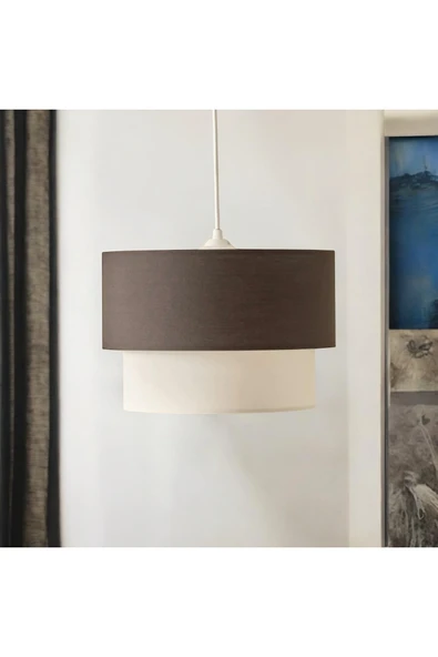 burenze Modern Sarkıt Avize Mon Sir Sarkıt Avize Acı Kahve ve Ekru Şık Görsellik Katar