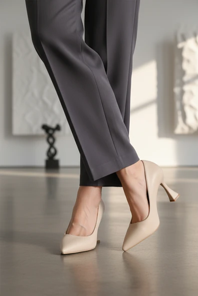 Aspor Bej Kadın Topuklu Ayakkabı - 3