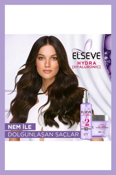 Elseve Hydra [hyaluronic] Nem Dolduran Şampuan 390ml Ve 72 Saat Nem Ile Dolgunlaştıran Maske 300ml - 6