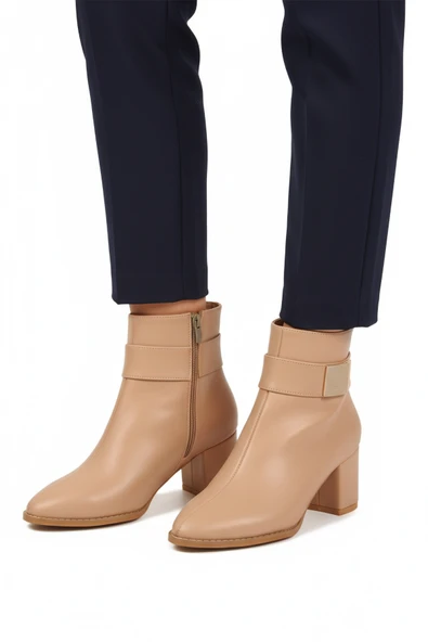 Aspor Nude Dar Kalıp Kadın Topuklu Bot ürün görseli