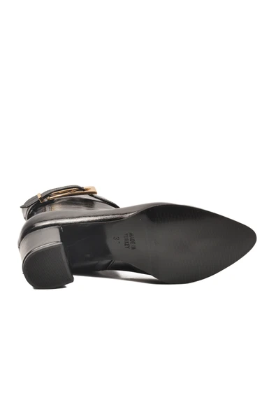 Aspor Siyah Dar Kalıp İçi Polarlı Kadın Topuklu Bot - Resim 5