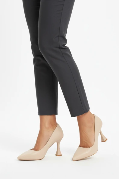 Aspor Bej Kadın Topuklu Ayakkabı