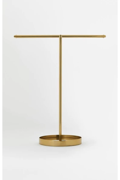 burenze Modern Tasarım Dekoratif Takı Düzenleyici Kolye Takı Kutusu Standı Makyaj Organizeri Eskitme Gold - 2