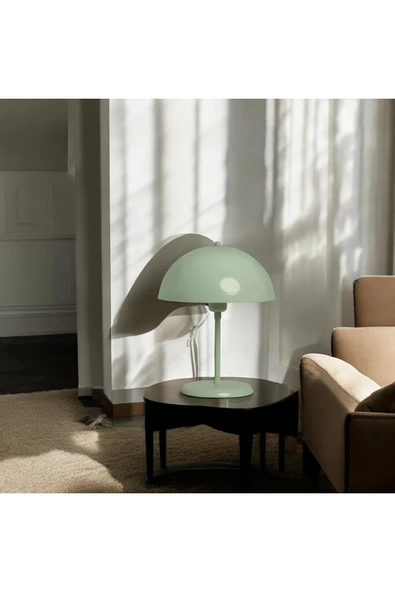 burenze Modern Tasarım Mars Abajur Kablolu Tak Çalıştır Mint Yeşili Masa Lambası - Resim 4