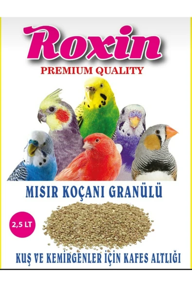 Roxin Premıum Mısır Koçanı Kuş Altlığı 2,5 Lt - 1