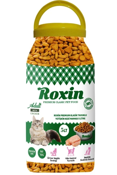 Roxin Premıum Klasik Tavuklu Yetişkin Kedi Maması 5 Lt - 1