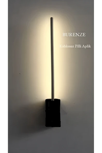 burenze Modern Tasarım Loano Pilli Aplik Kablosuz Tak Kullan Metal Gövde Led Aplik Pil Dahil - 3
