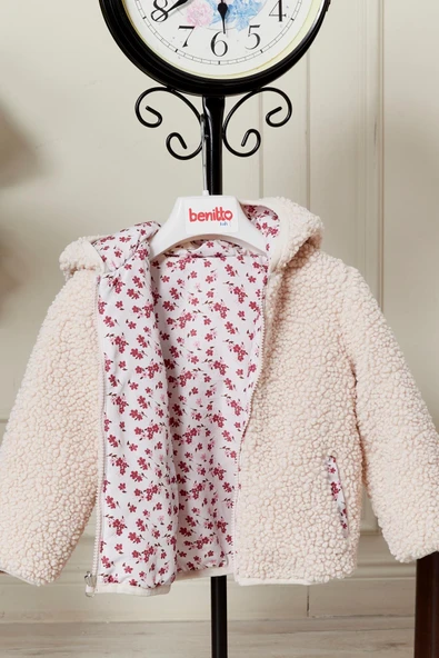 Çift Taraflı Kız Bebek Çocuk Mont 51344 - 7