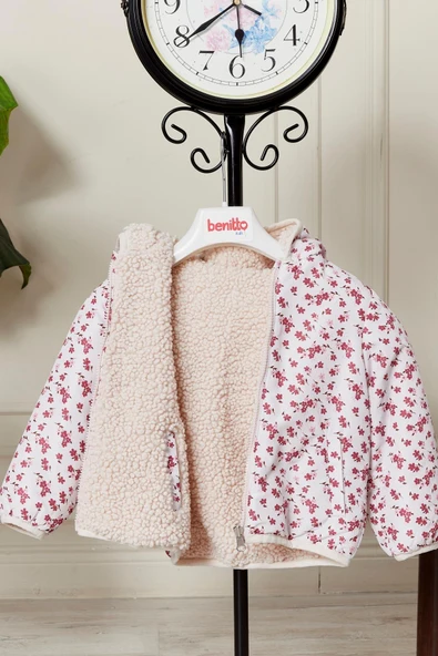 Çift Taraflı Kız Bebek Çocuk Mont 51344 - 11
