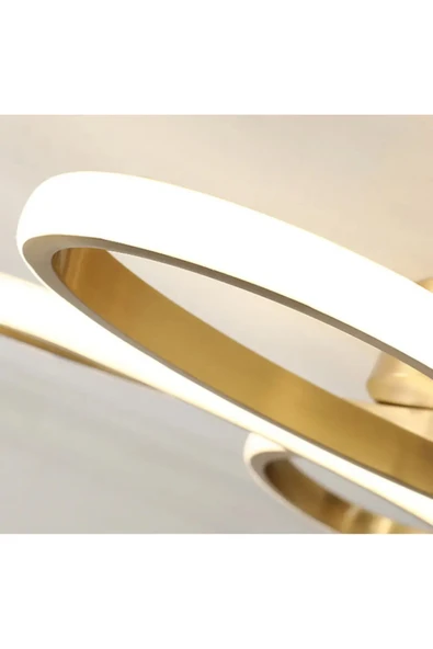 Fico Home Modern Plafonyer Tavan Led Avize Massano Ledli Avize Eskitme Gold - 4
