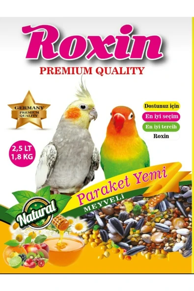 Roxin Premıum Meyveli Paraket Kuş Yemi 2,5 Lt - 1
