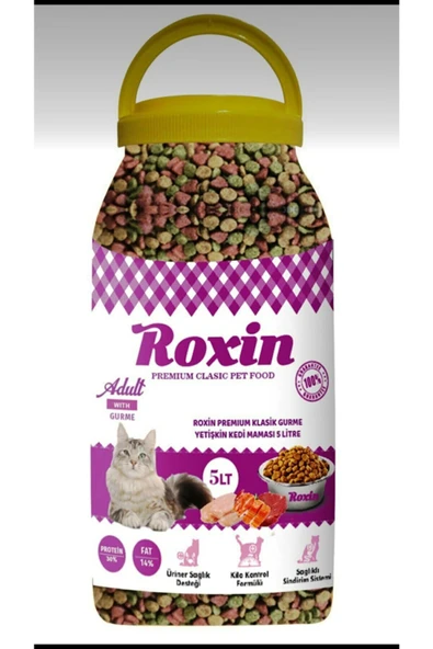 Roxin Premium Klasik Gurme Yetişkin Kedi Maması 5 Lt - 1