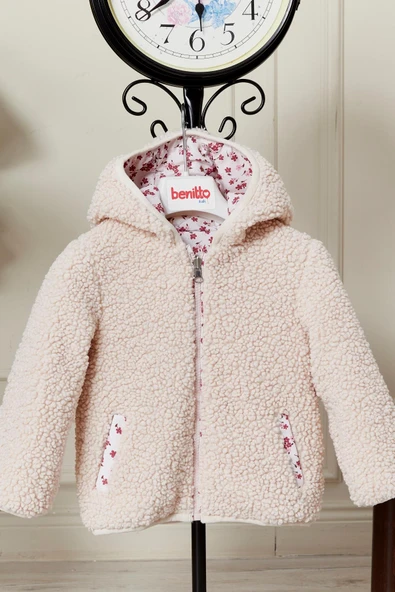 Çift Taraflı Kız Bebek Çocuk Mont 51344 - 5