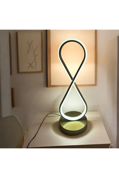 burenze Modern Sonsuz Abajur Masa Lambası Metal Gövde Power Ledli ürün görseli 1